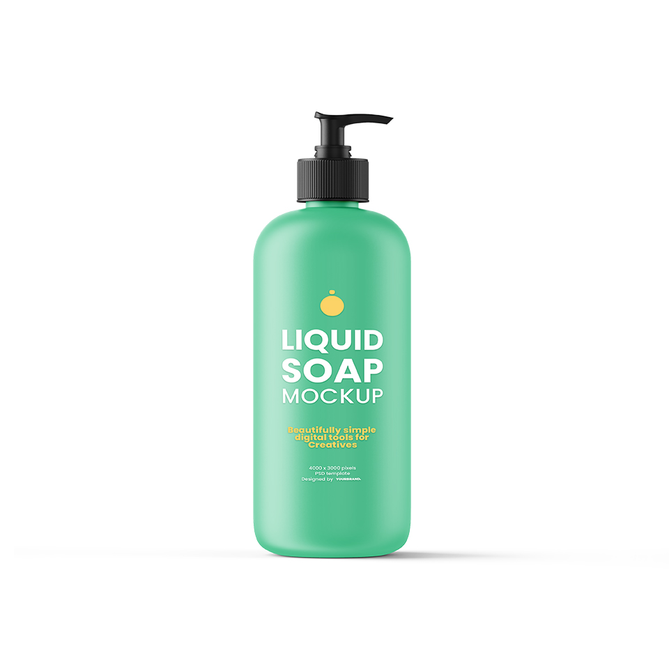 Liquid Soap Mockup Creatives Shine Beauty