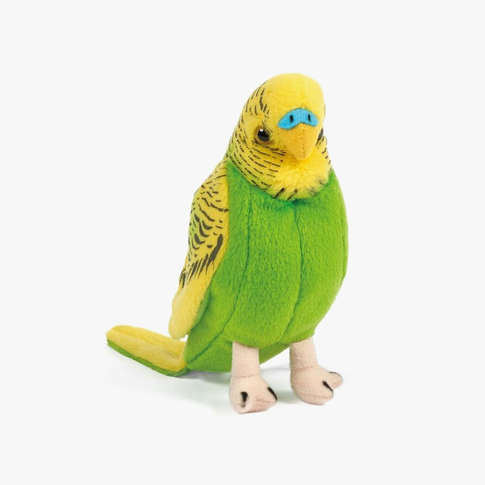 Living Nature Yellow Budgerigar with Sound Plush Animals