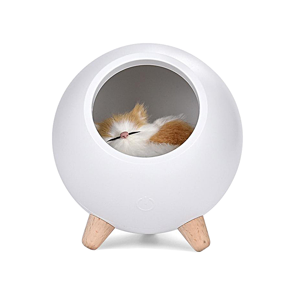 Cat Pet House Table Lamp, Cute Cat Night Little